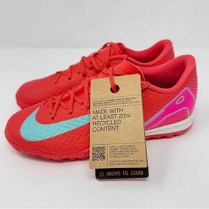 Nike Mercurial VAPOR Air Zoom 16 Academy TF  6Y 7.5/8 W Orange Turquoise Pink